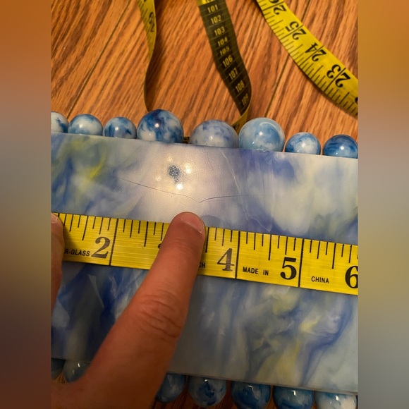BLUE MARBLE ACRYLIC EOS BUBBLE CLUTCH CULT Gaia look alike
